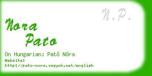 nora pato business card