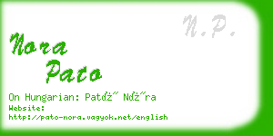 nora pato business card